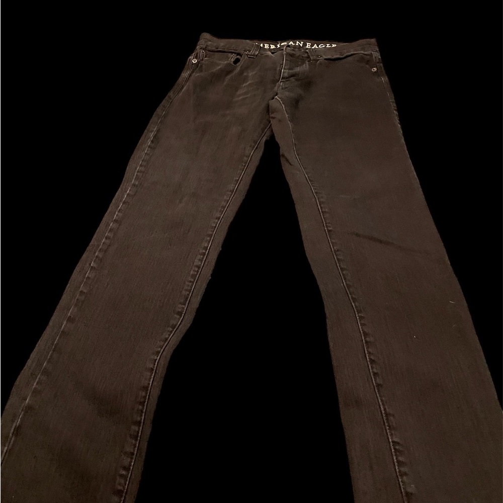 American Eagle Outfitters Slim-fit Denim Jeans with multi-button high waist